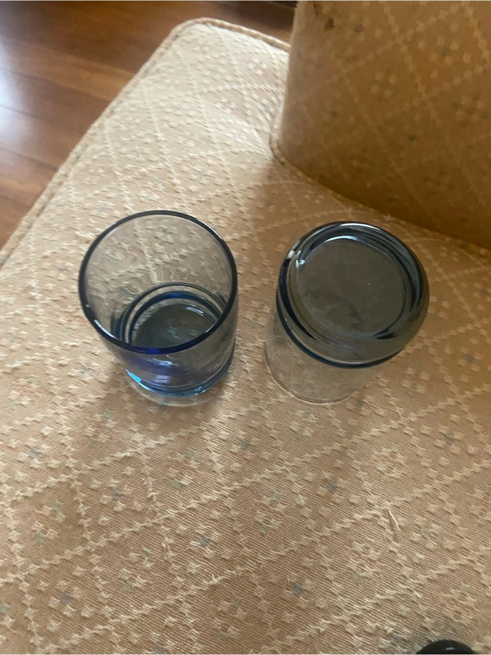 Libbey Blue Tinted Double Old Fashioned Glasses